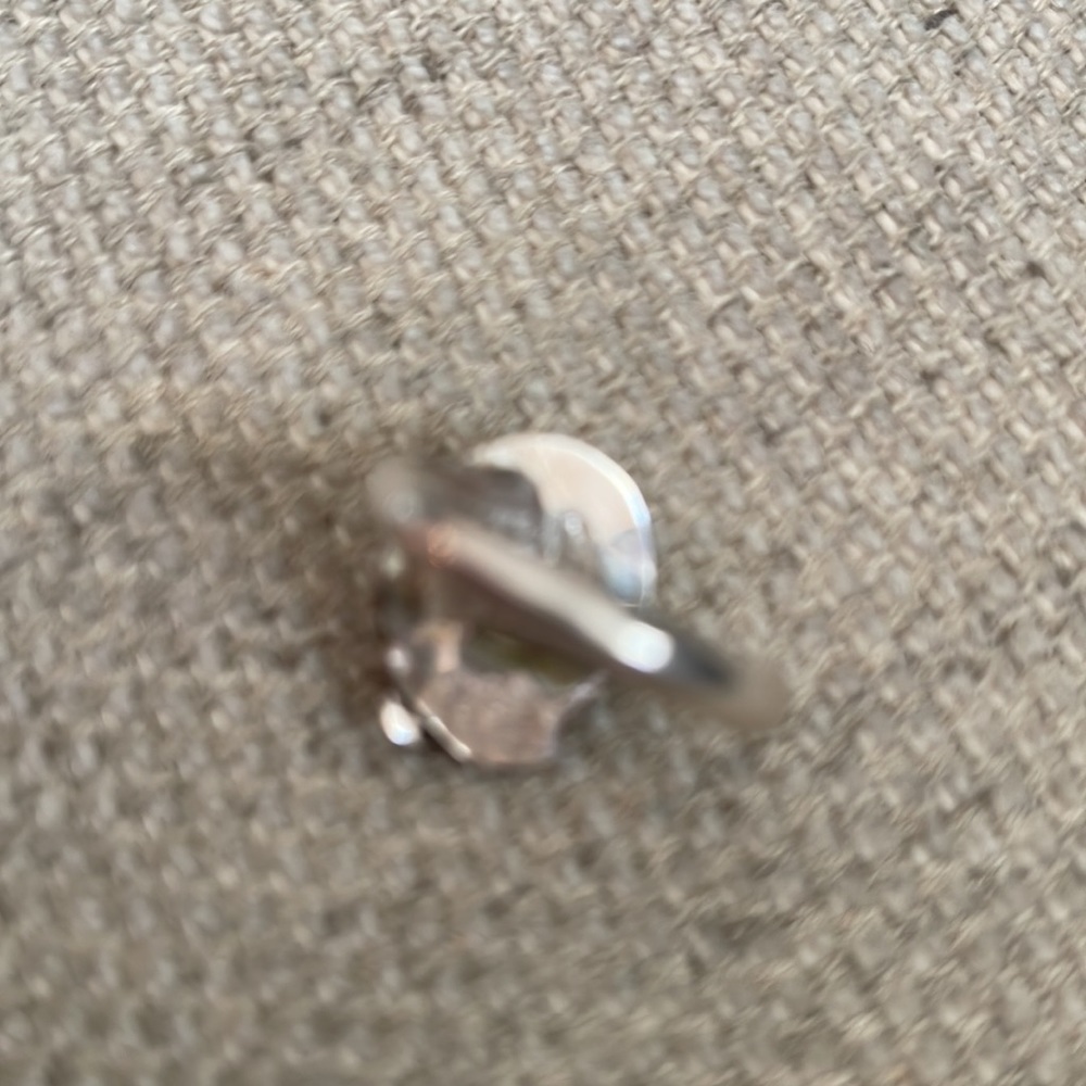 ADJUSTABLE STERLING TURQUOISE RING - Picture 3 of 6